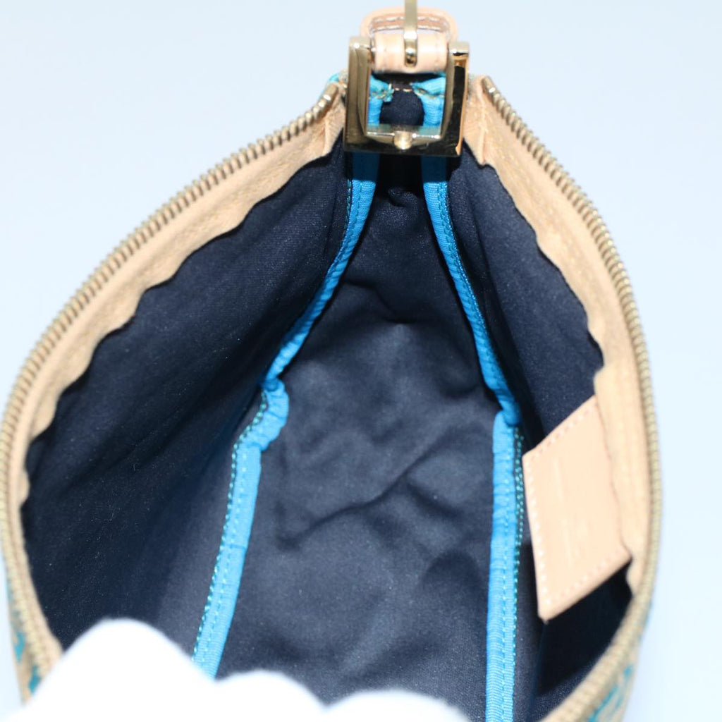FENDI Zucchino Canvas Hand Bag Blueyk8579