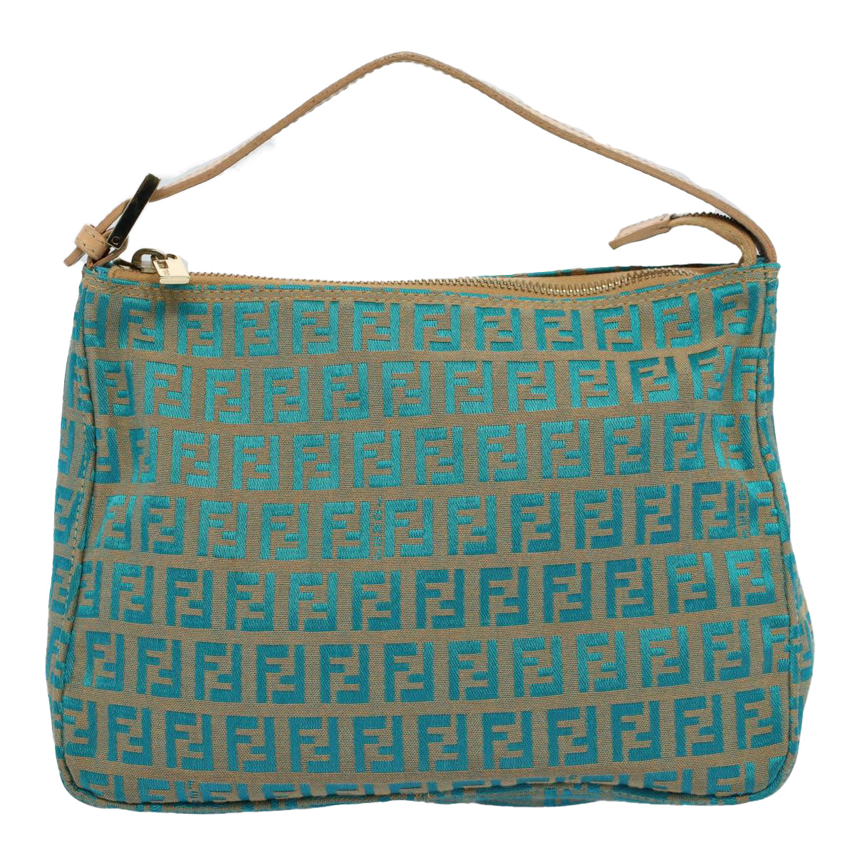 FENDI Zucchino Canvas Hand Bag Blueyk8579