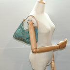 FENDI Zucchino Canvas Hand Bag Blueyk8579