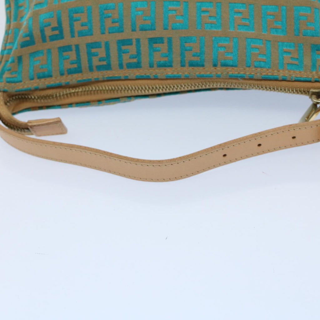 FENDI Zucchino Canvas Hand Bag Blueyk8579