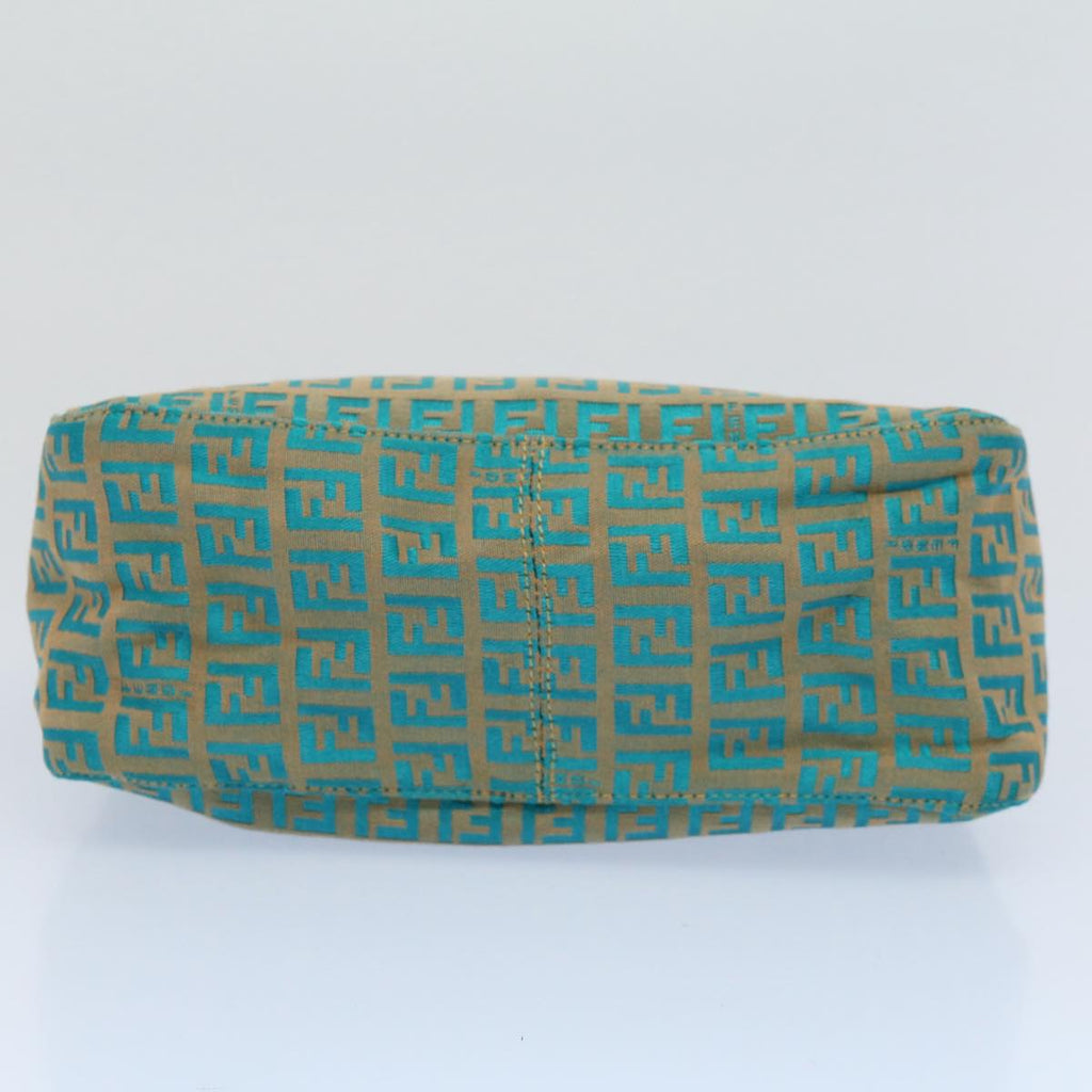 FENDI Zucchino Canvas Hand Bag Blueyk8579