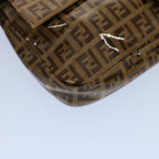 FENDI Zucchino Canvas Mamma Baguette Shoulder Bag Enamel Beigeyk8584