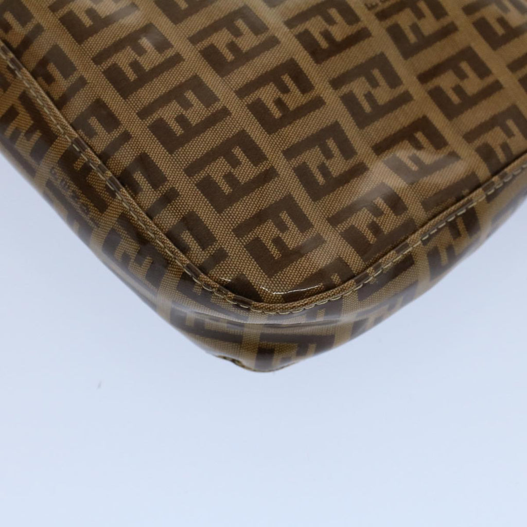 FENDI Zucchino Canvas Mamma Baguette Shoulder Bag Enamel Beigeyk8584