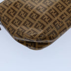 FENDI Zucchino Canvas Mamma Baguette Shoulder Bag Enamel Beigeyk8584