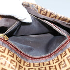FENDI Zucchino Canvas Mamma Baguette Shoulder Bag Enamel Beigeyk8584