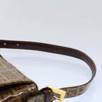 FENDI Zucchino Canvas Mamma Baguette Shoulder Bag Enamel Beigeyk8584
