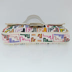 FENDI Zucca Canvas Embroidery Mamma Baguette Bag 2way Multicoloryk8631A