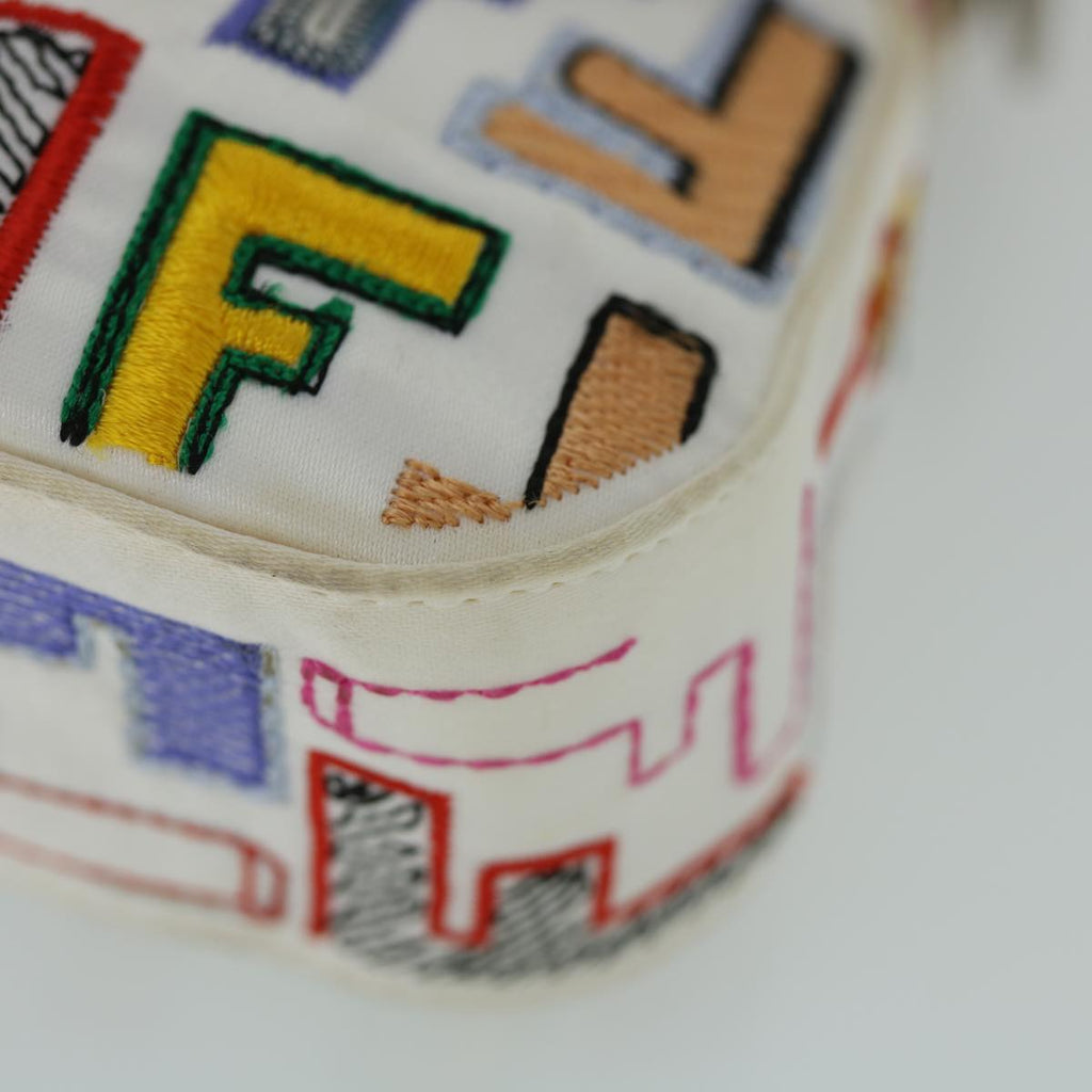 FENDI Zucca Canvas Embroidery Mamma Baguette Bag 2way Multicoloryk8631A