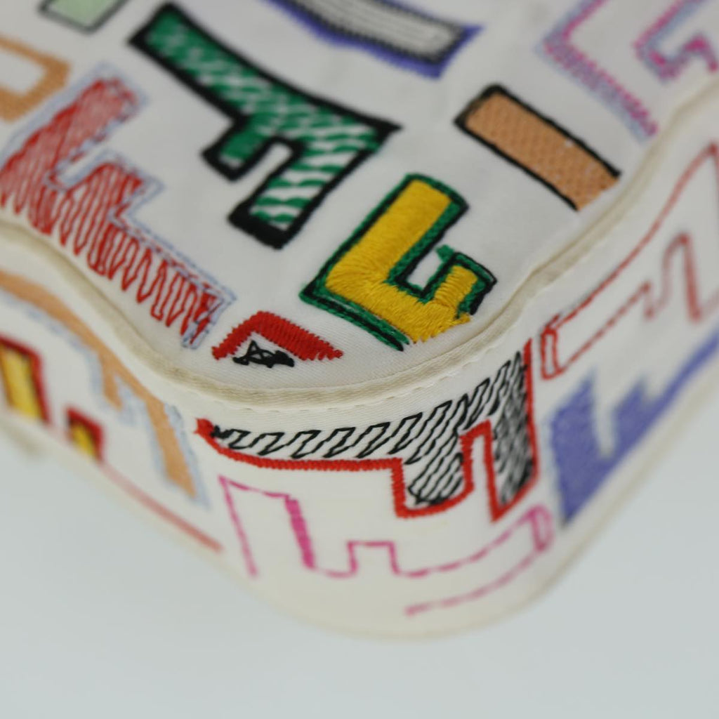 FENDI Zucca Canvas Embroidery Mamma Baguette Bag 2way Multicoloryk8631A