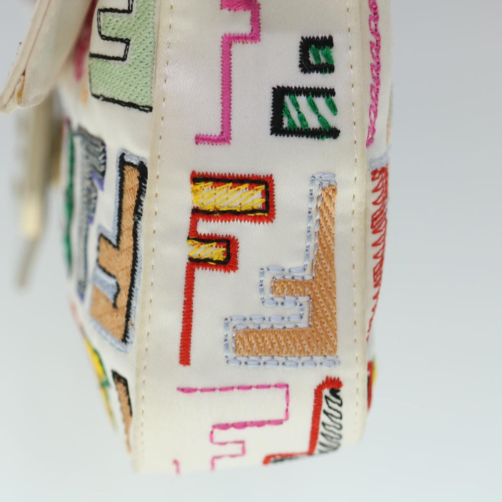 FENDI Zucca Canvas Embroidery Mamma Baguette Bag 2way Multicoloryk8631A