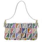 FENDI Zucca Canvas Embroidery Mamma Baguette Bag 2way Multicoloryk8631A