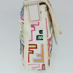 FENDI Zucca Canvas Embroidery Mamma Baguette Bag 2way Multicoloryk8631S