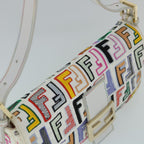 FENDI Zucca Canvas Embroidery Mamma Baguette Bag 2way Multicoloryk8631A