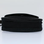 FENDI Zucchino Canvas Shoulder Bag Blackyk8645
