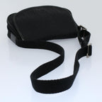 FENDI Zucchino Canvas Shoulder Bag Blackyk8645