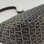 FENDI Zucchino Canvas Mamma Baguette Shoulder Bag Navyyk8650