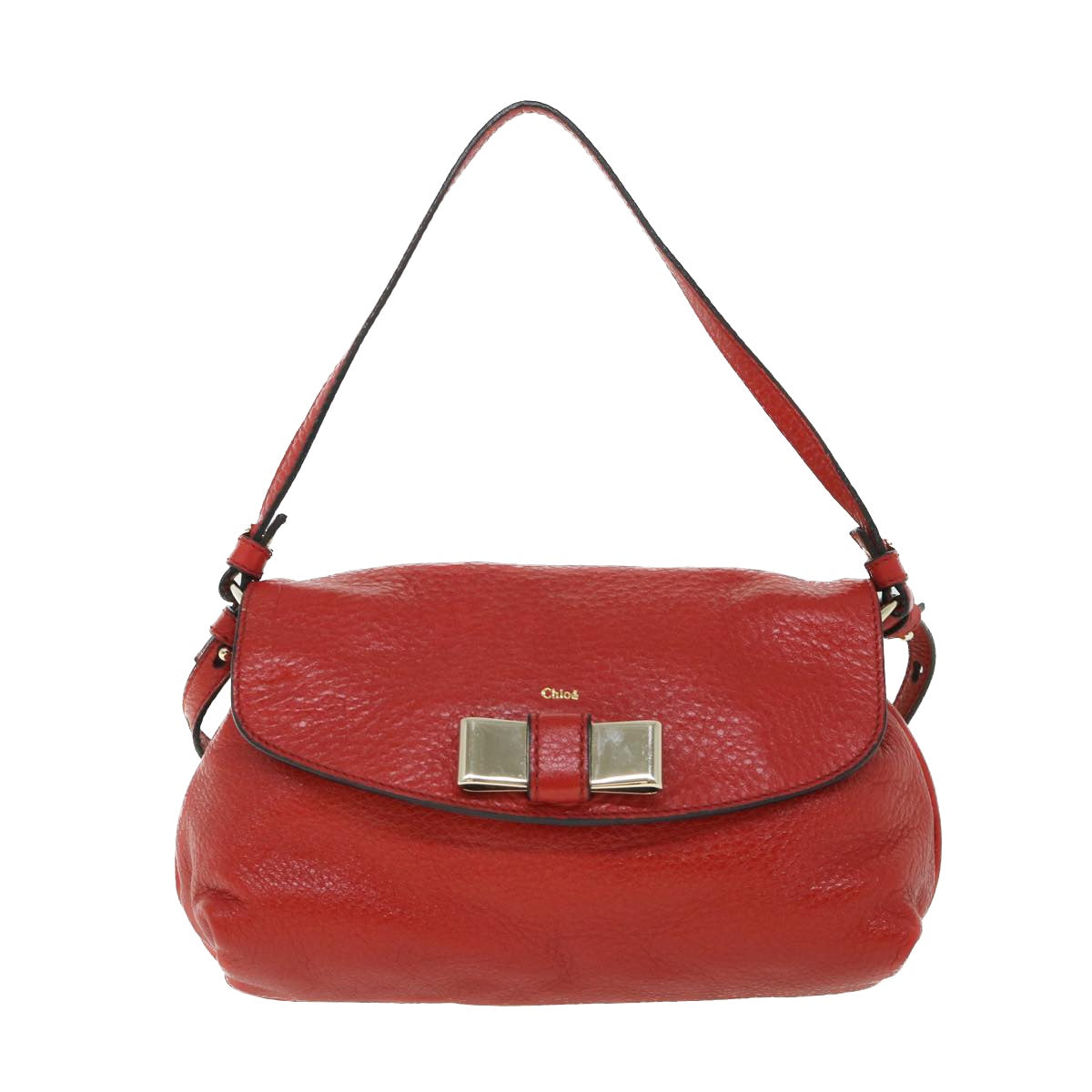 Chloe Accessory Pouch Leather 2way Red yk8693