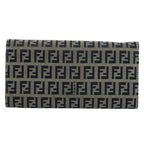 FENDI Zucchino Canvas Wallet Navyyk8715