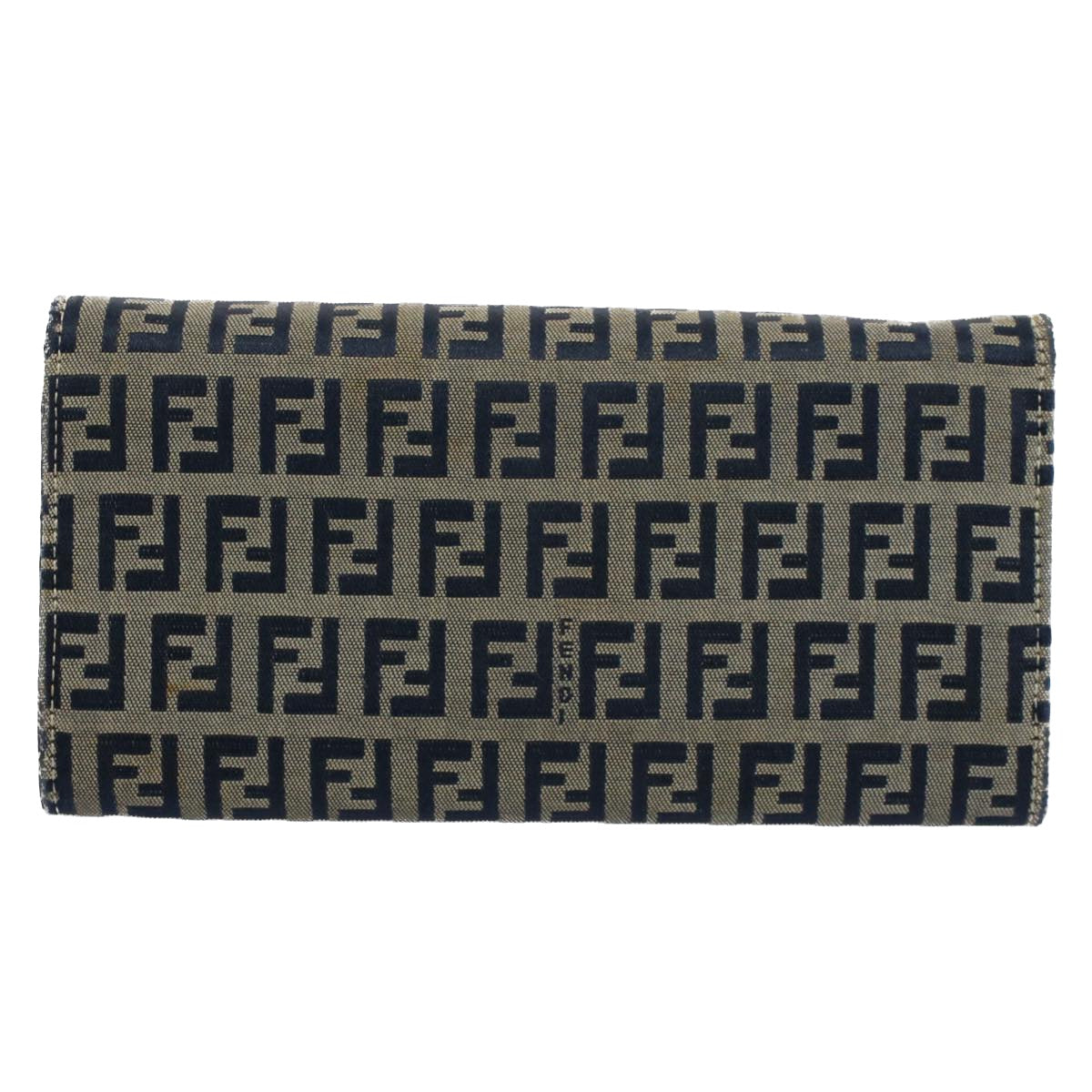 FENDI Zucchino Canvas Wallet Navyyk8715