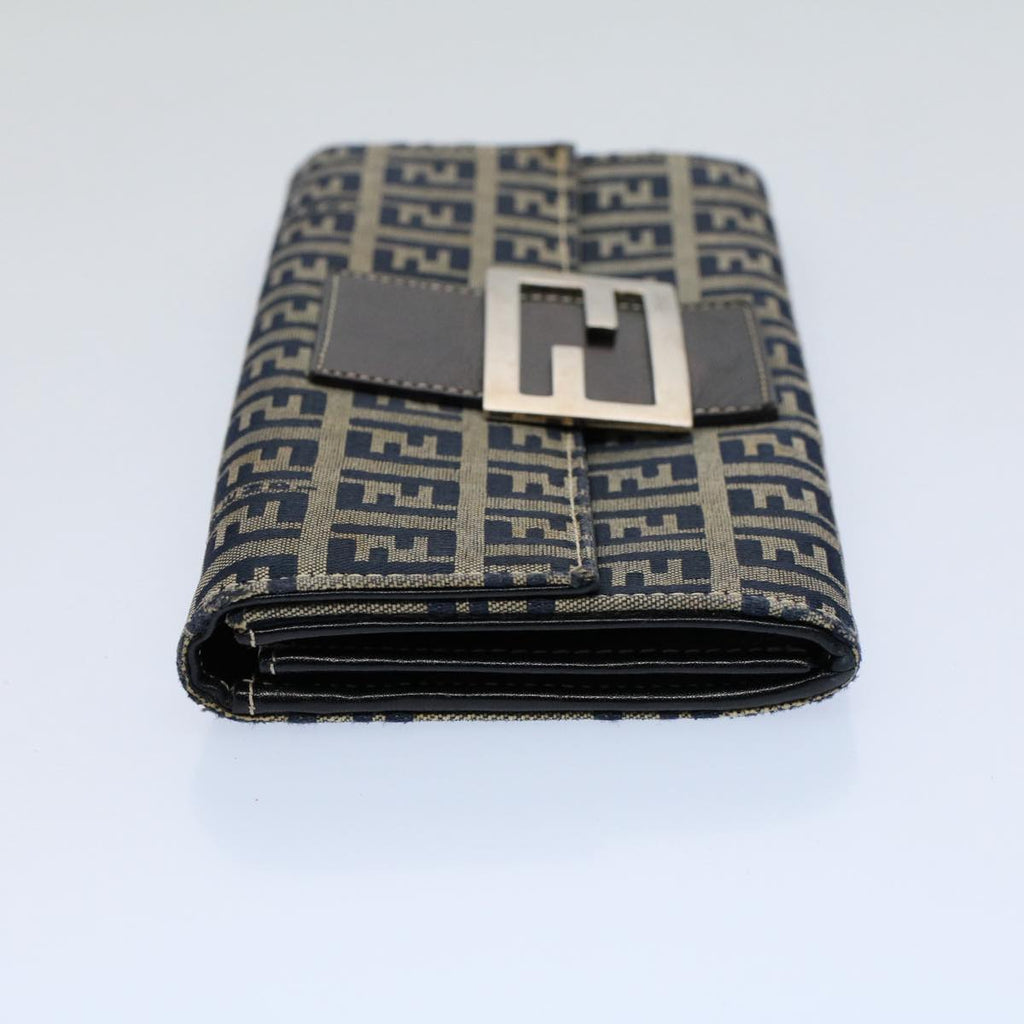 FENDI Zucchino Canvas Wallet Navyyk8715