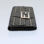 FENDI Zucchino Canvas Wallet Navyyk8715