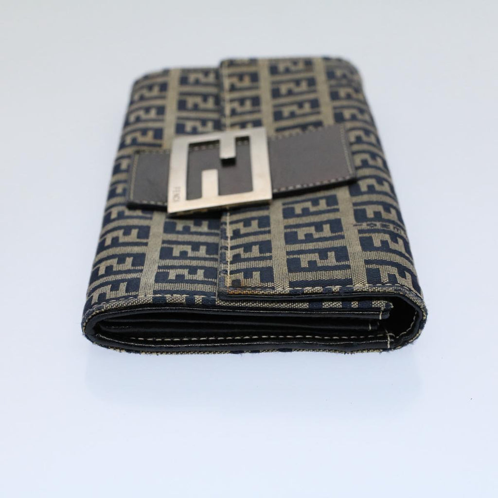 FENDI Zucchino Canvas Wallet Navyyk8715
