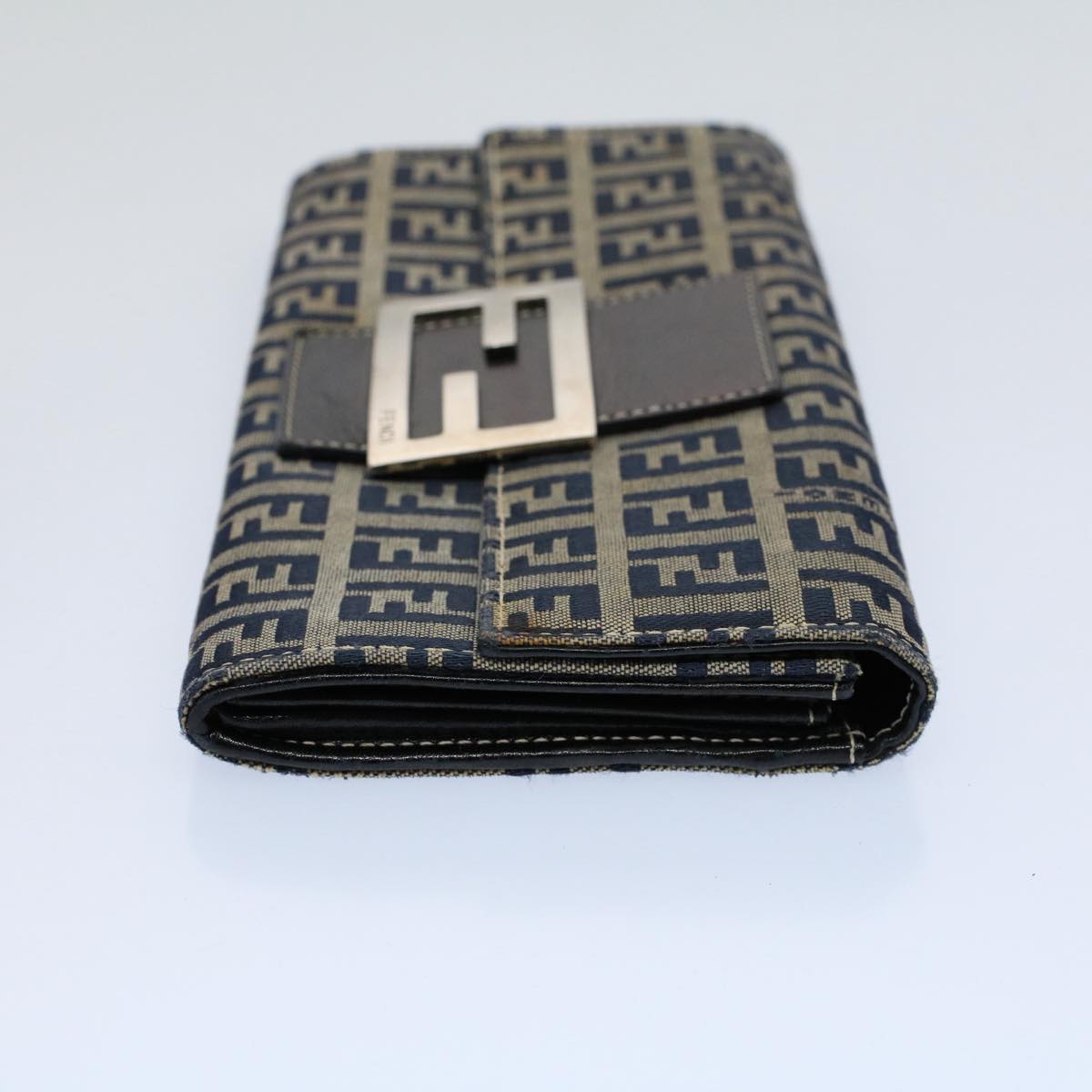 FENDI Zucchino Canvas Wallet Navyyk8715