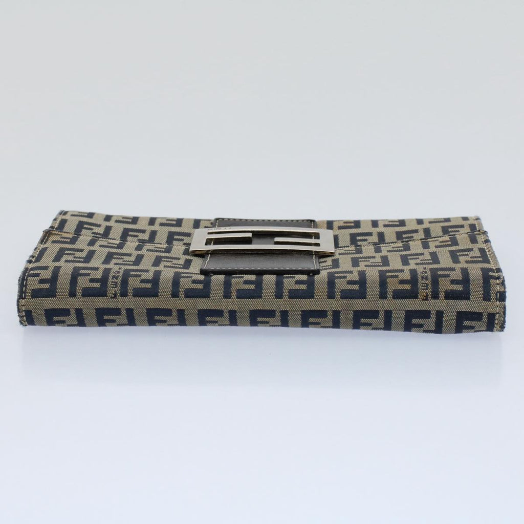 FENDI Zucchino Canvas Wallet Navyyk8715
