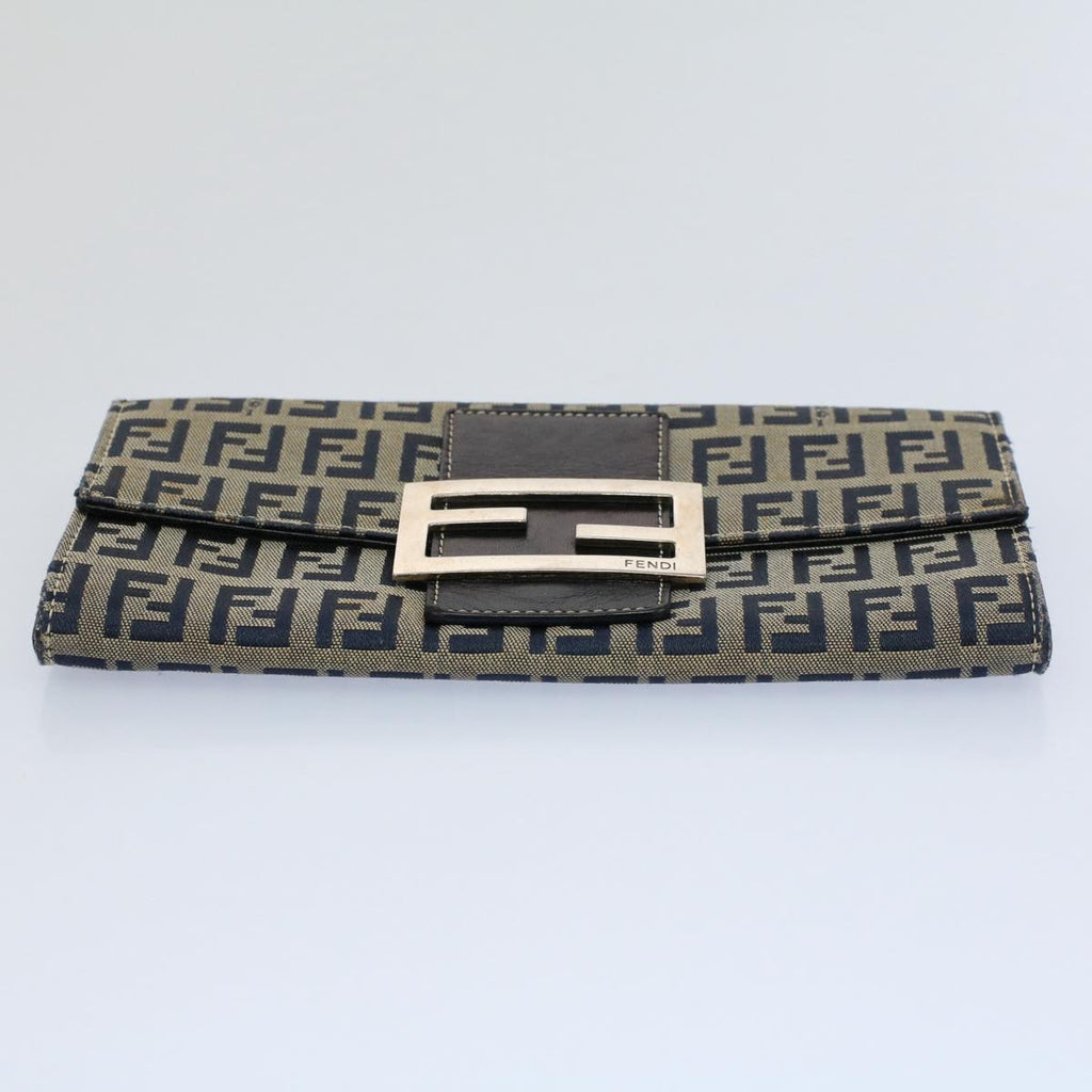 FENDI Zucchino Canvas Wallet Navyyk8715