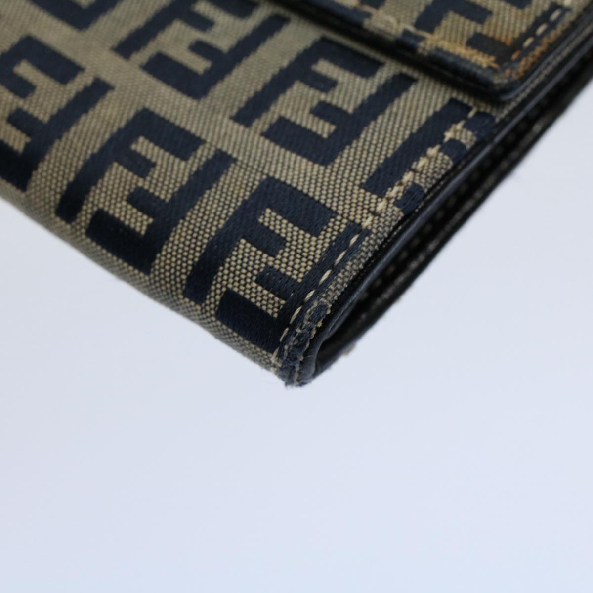 FENDI Zucchino Canvas Wallet Navyyk8715