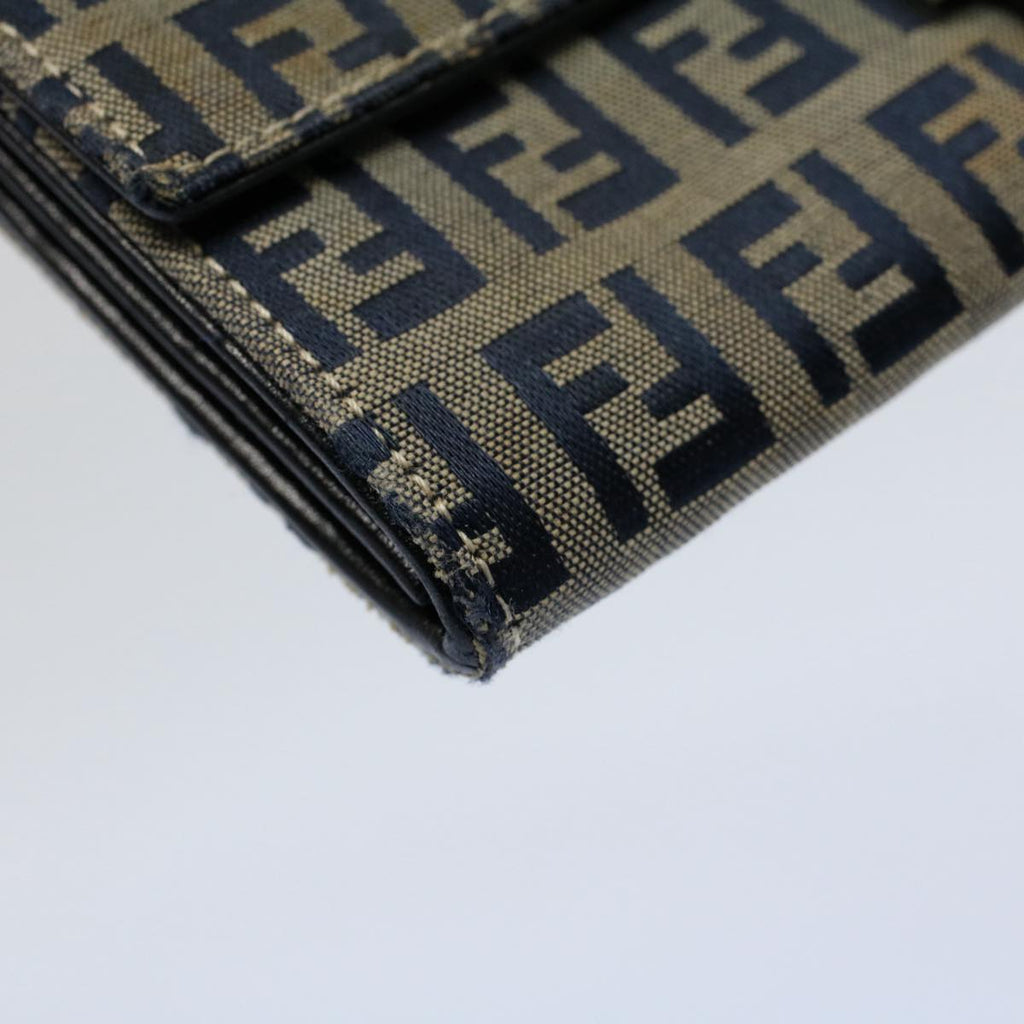 FENDI Zucchino Canvas Wallet Navyyk8715
