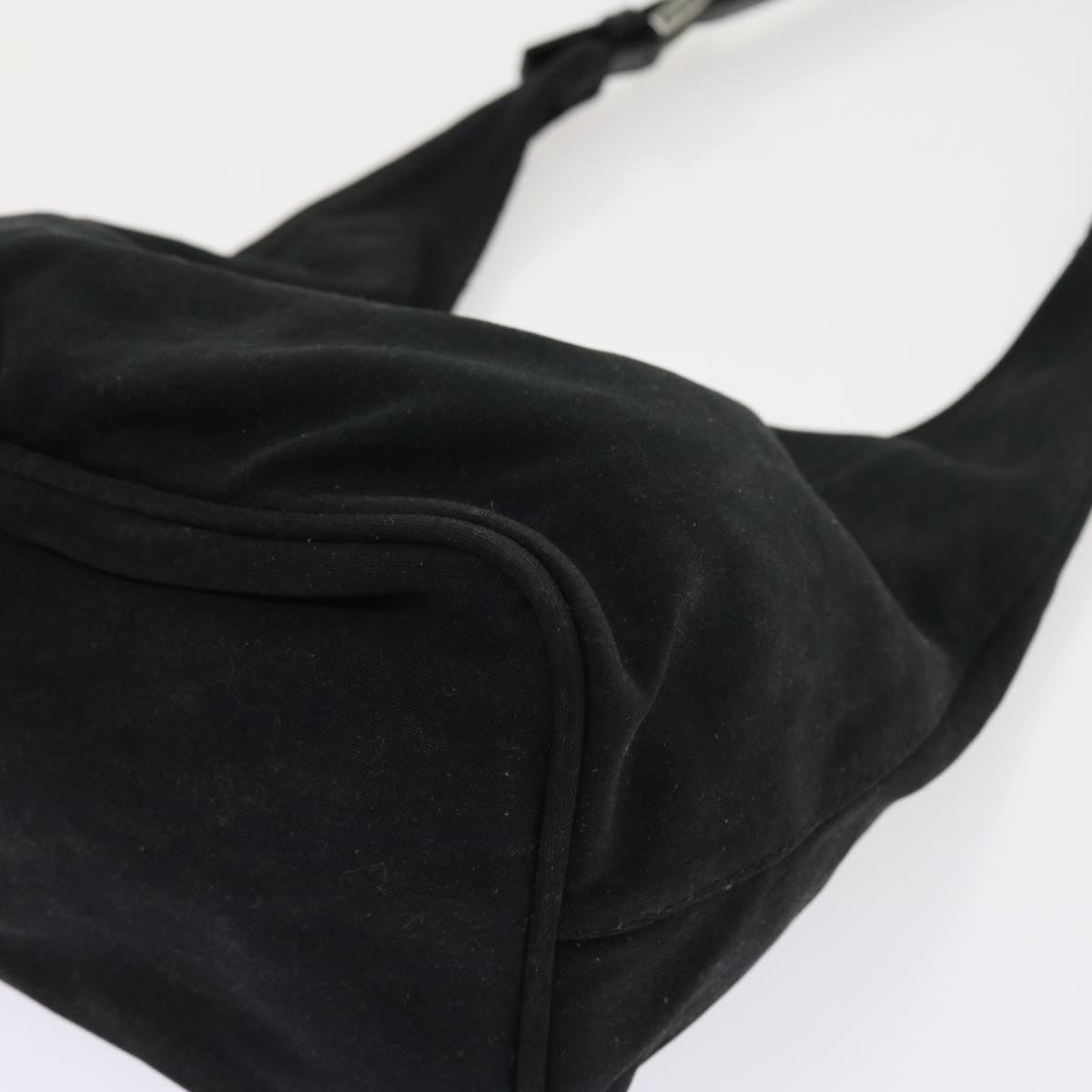 FENDI Mamma Baguette Shoulder Bag Nylon Blackyk8798