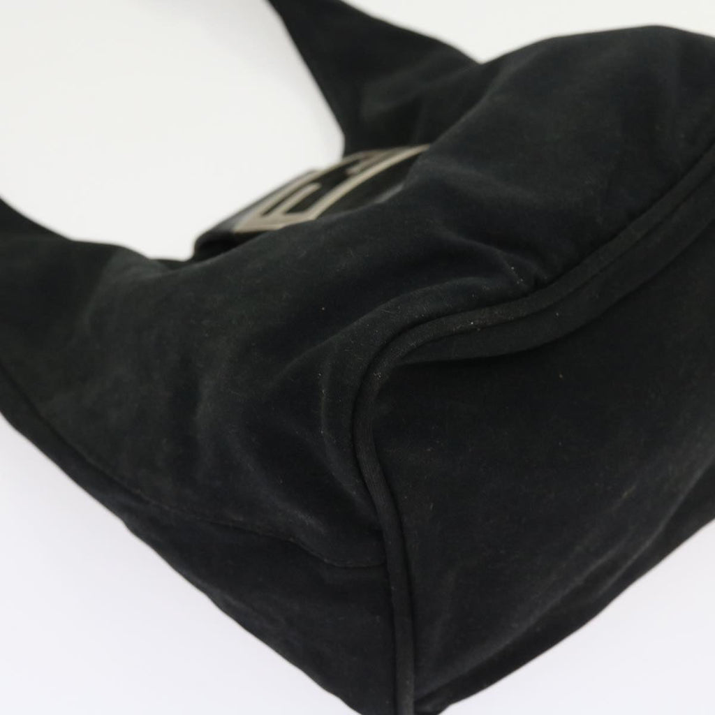 FENDI Mamma Baguette Shoulder Bag Nylon Blackyk8798