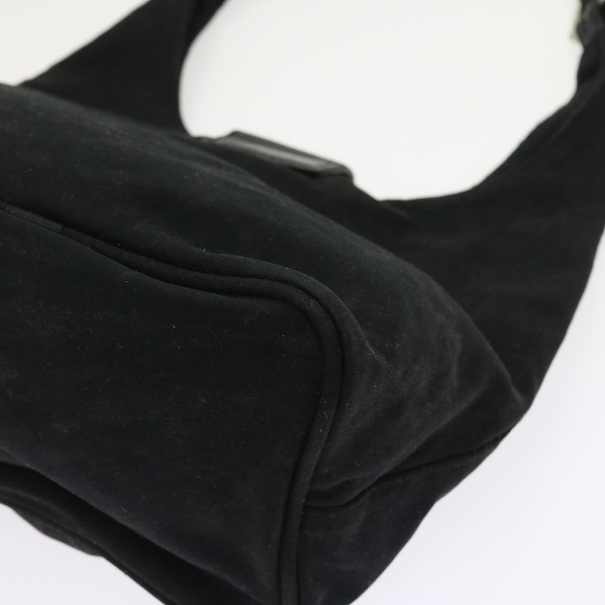 FENDI Mamma Baguette Shoulder Bag Nylon Blackyk8798