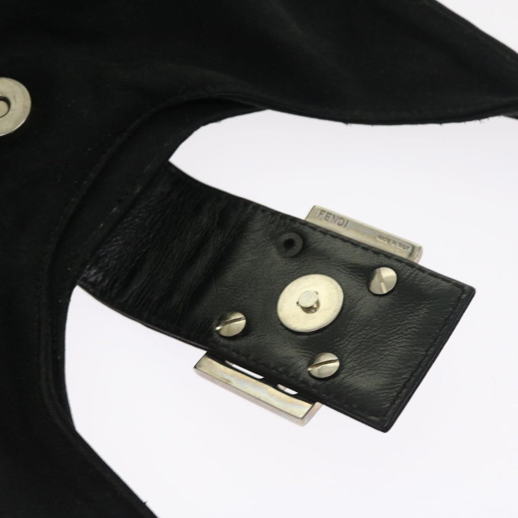 FENDI Mamma Baguette Shoulder Bag Nylon Blackyk8798