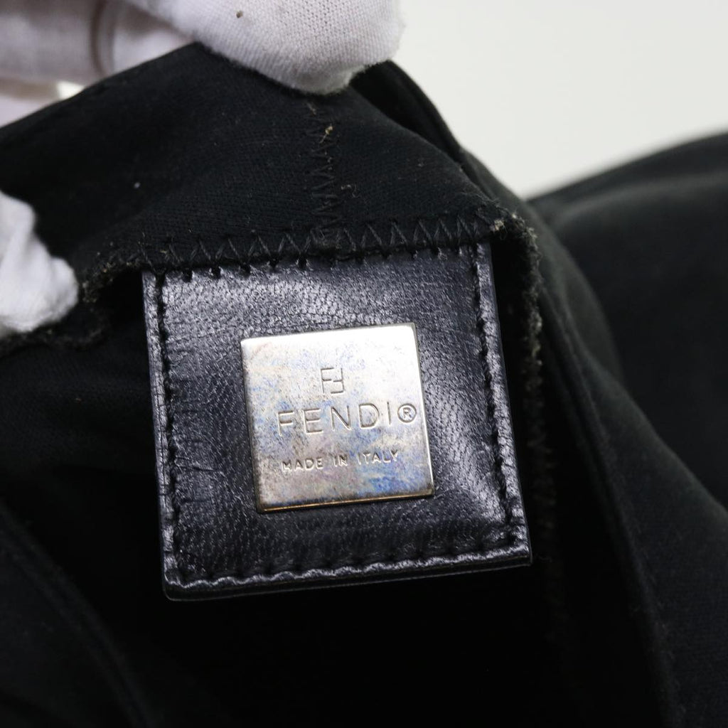 FENDI Mamma Baguette Shoulder Bag Nylon Blackyk8798