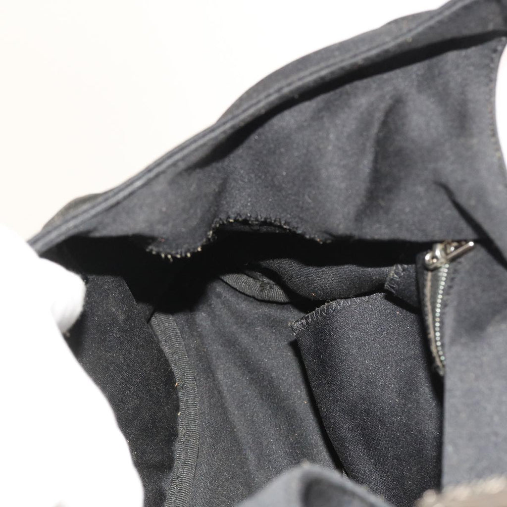 FENDI Mamma Baguette Shoulder Bag Nylon Blackyk8798