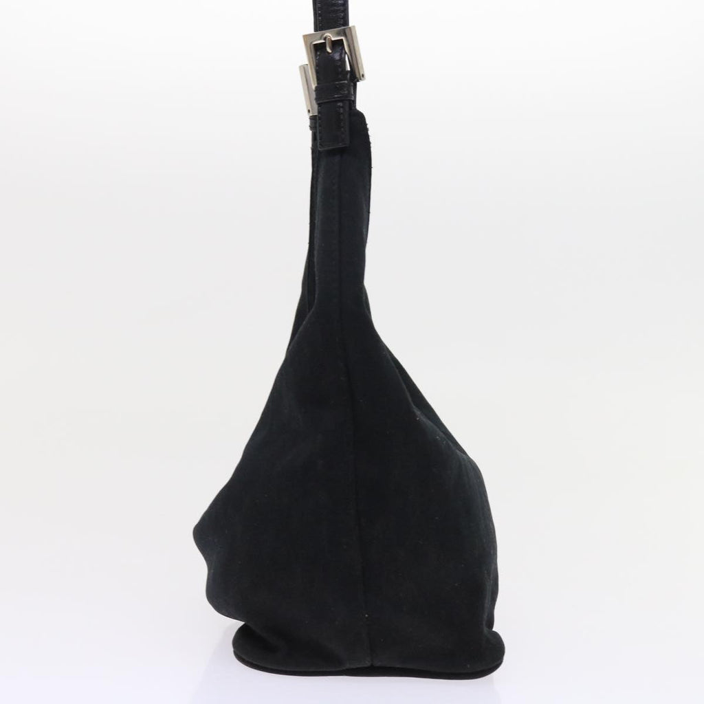 FENDI Mamma Baguette Shoulder Bag Nylon Blackyk8798