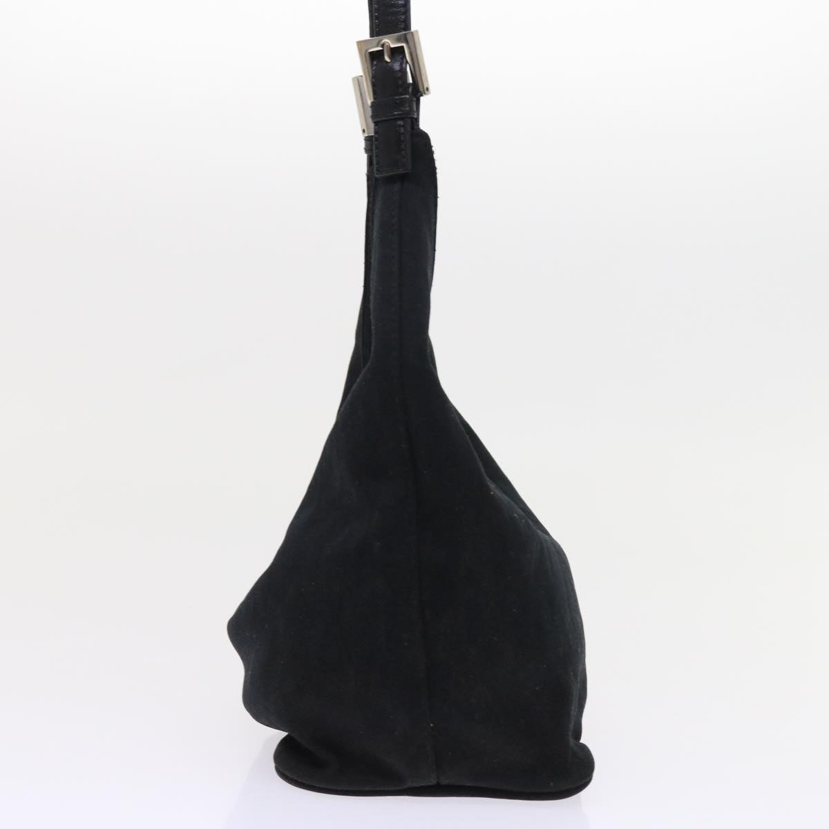 FENDI Mamma Baguette Shoulder Bag Nylon Blackyk8798