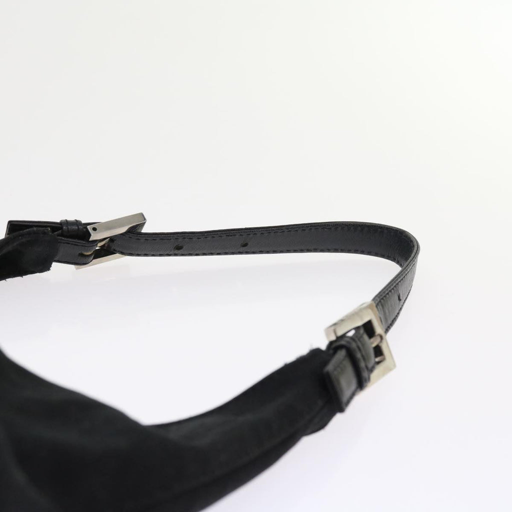 FENDI Mamma Baguette Shoulder Bag Nylon Blackyk8798