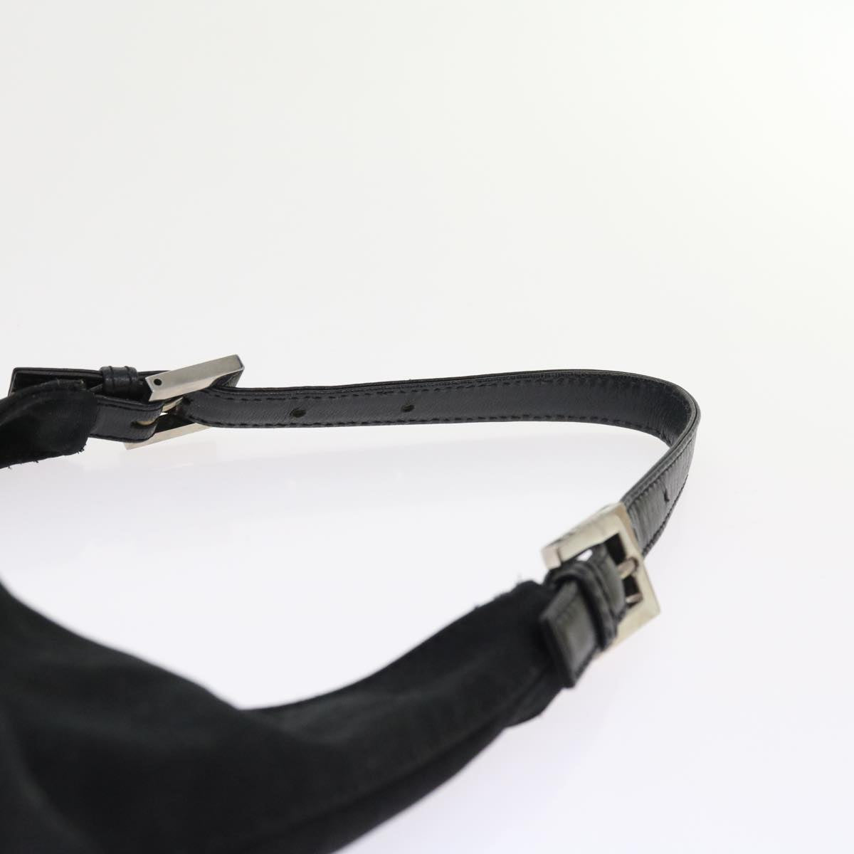 FENDI Mamma Baguette Shoulder Bag Nylon Blackyk8798