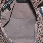 FENDI Zucchino Canvas Mamma Baguette Shoulder Bag Brownyk8935