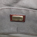 FENDI Zucchino Canvas Boston Bag Leather Beigeyk8979