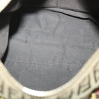 FENDI Zucchino Canvas Boston Bag Leather Beigeyk8979