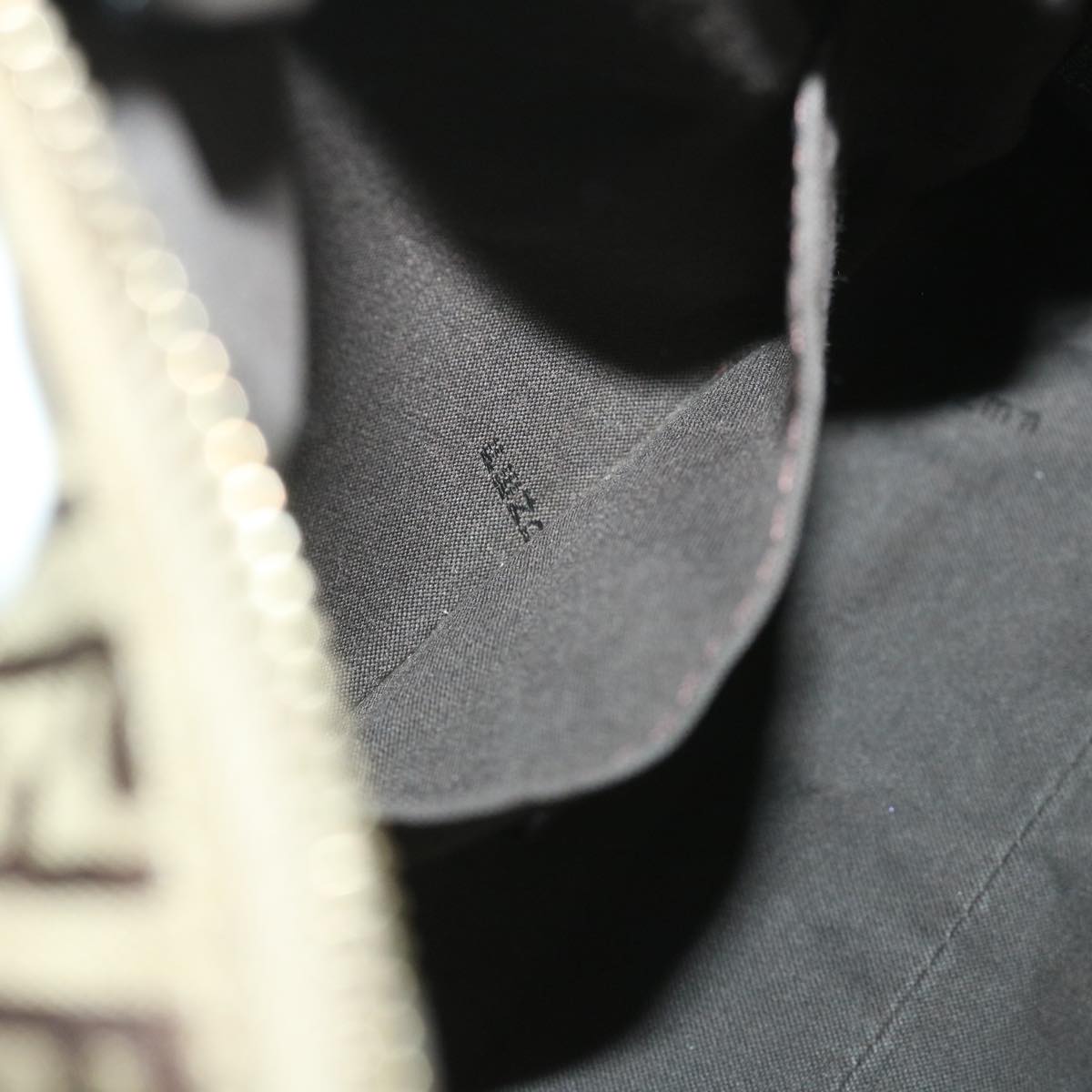 FENDI Zucchino Canvas Boston Bag Leather Beigeyk8979
