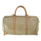 CELINE Macadam Canvas Boston Bag Beige 8988