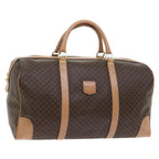 CELINE Macadam Canvas Boston Bag PVC Leather Brown 9024