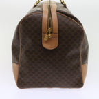 CELINE Macadam Canvas Boston Bag PVC Leather Brown 9024