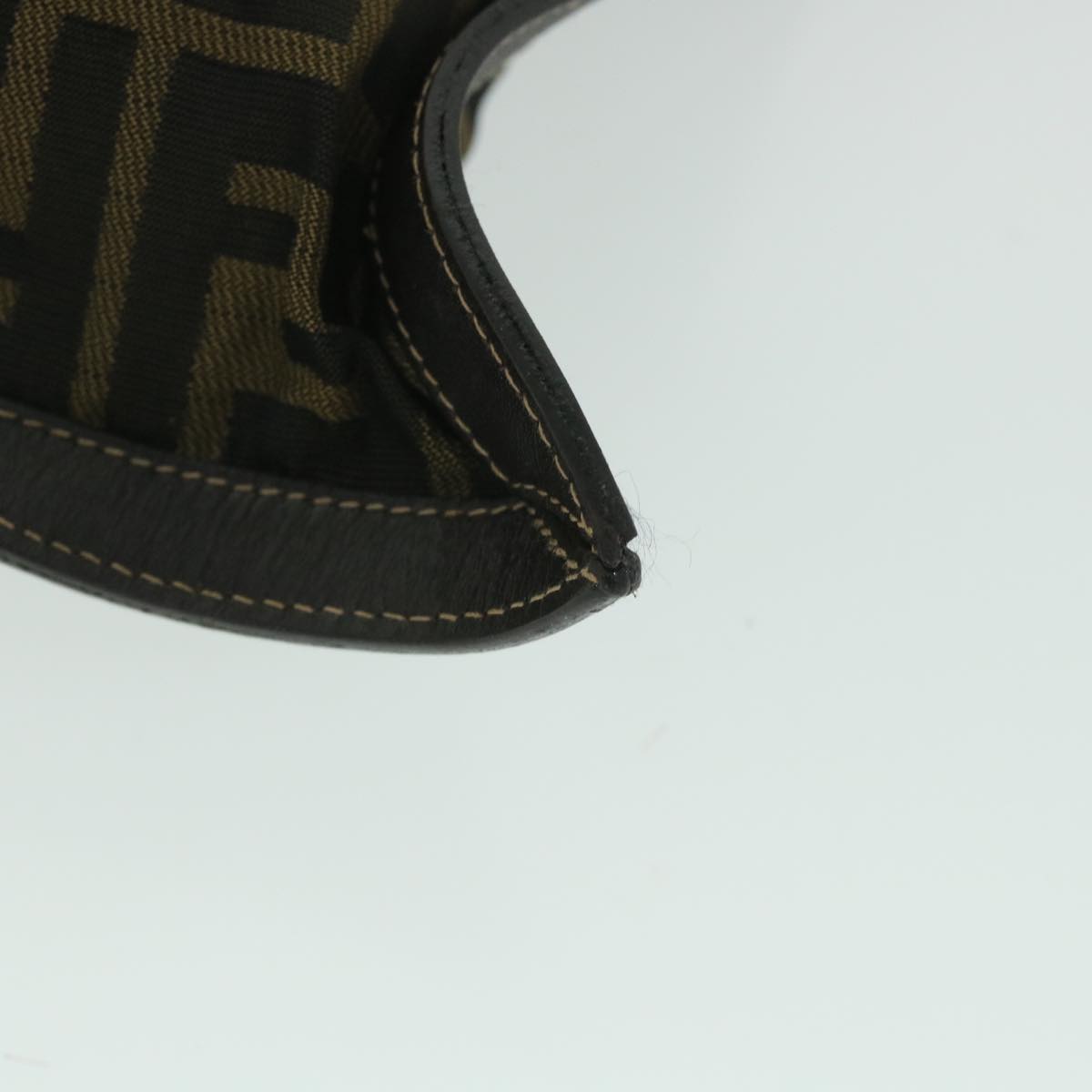 FENDI Zucca Canvas Clutch Bag Black Brownyk9025