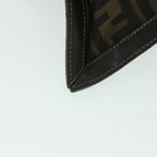 FENDI Zucca Canvas Clutch Bag Black Brownyk9025